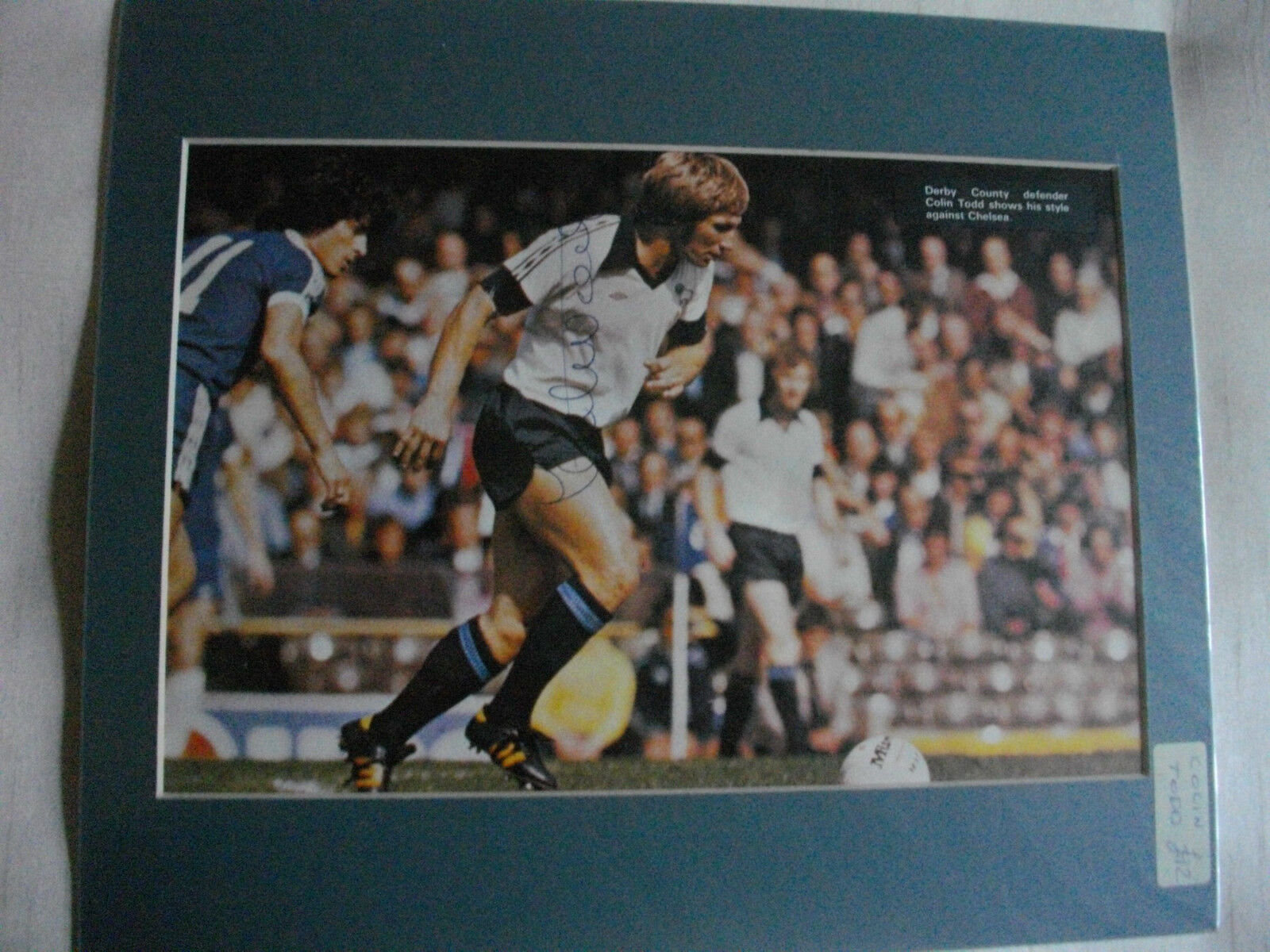 COLIN TODD AUTOGRAPHED MOUNTED Photo Poster painting DERBY FC