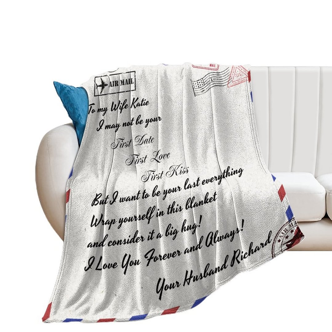 Personalized Love Letter Blanket to Wife