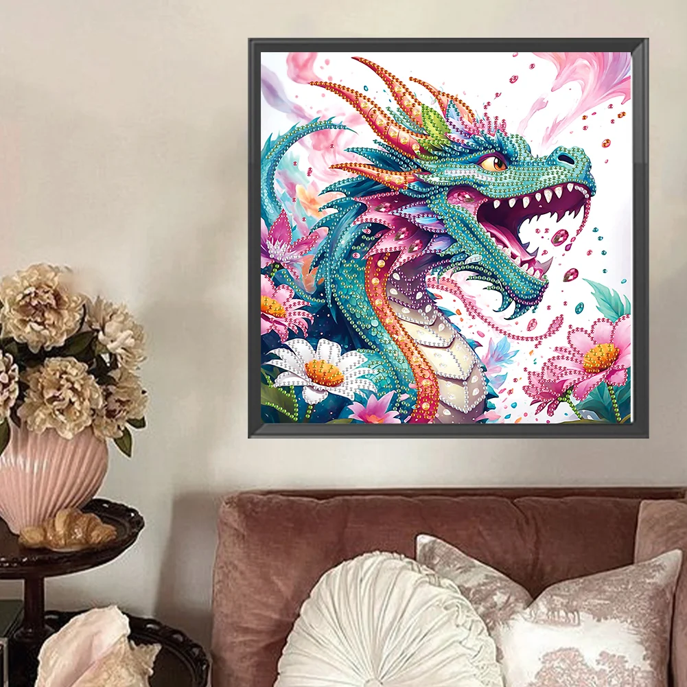 Diamond Painting - Partial Special Shaped Drill - Dragon(Canvas|30*30cm)