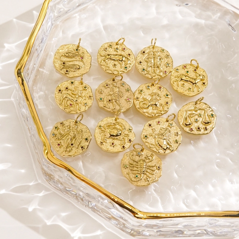 3 Pieces 304 Stainless Steel Rhinestones Constellation Pendant