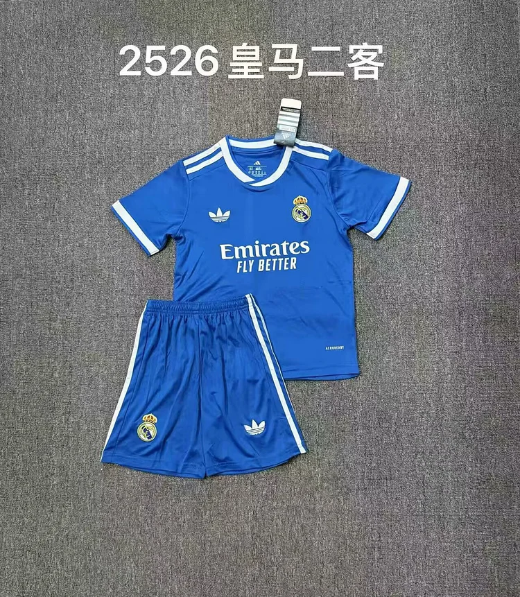 2025-26-New Season- Real Madrid Away Blue-Children's Jersey