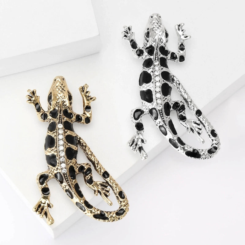 Retro Streetwear Pin Lizard Alloy Enamel Women's Brooches