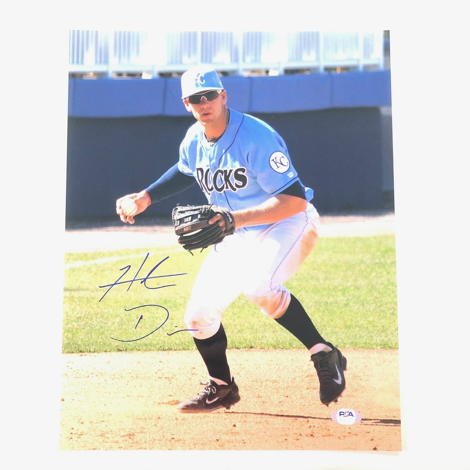 Hunter Dozier signed 11x14 Photo Poster painting PSA/DNA KC Royals autographed