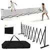 [US Local Warehouse] 22ft Telescopic Peak Ball Posts with Wheels Movable Net Posts Frame Pickleball Training Netting for Indoor & Outdoor Courts