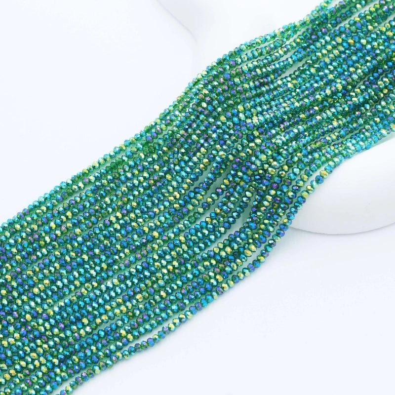 2 Pieces 2 Pieces Per Pack Artificial Crystal Glass Geometric Beads