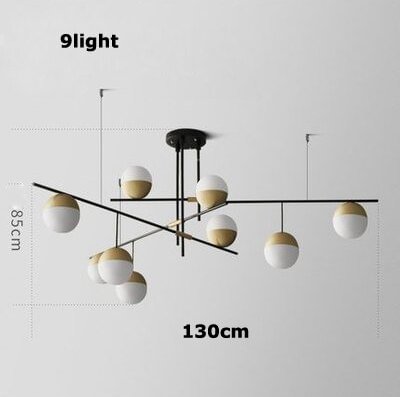Led E27 Postmodern Iron Glass Gold Black White Luminaire Lampen Pendant Lights.LED Pendant Light.Pendant Lamp For Bedroom