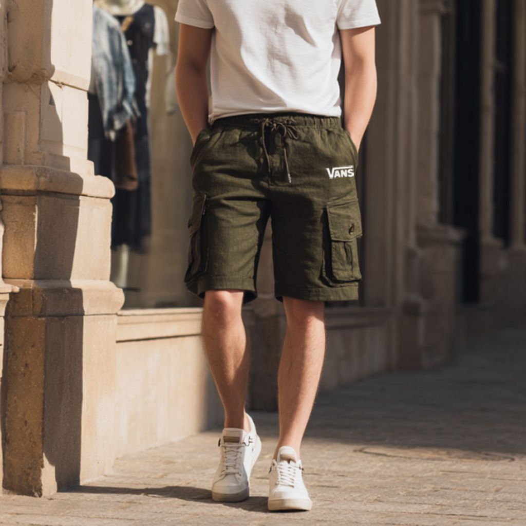 Casual Summer Style: Green Cargo Shorts