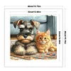 Schnauzer And Orange Cat-11CT Stamped Cross Stitch 40*40cm/15.75*15.75in tapestrymarket