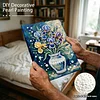 (20x30cm)DIY Flower Vase Framed Handmade Pearl Painting Art Craft Kit Living Home Decor