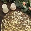 10 Pack | 13" Metallic Gold Foil Mesh Table Placemats, Disposable Round Shiny Dining Mats