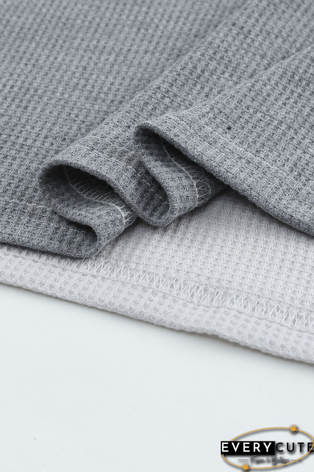 Red Wild Leopard Contrast Sleeve Colorblock Waffle Knit Top