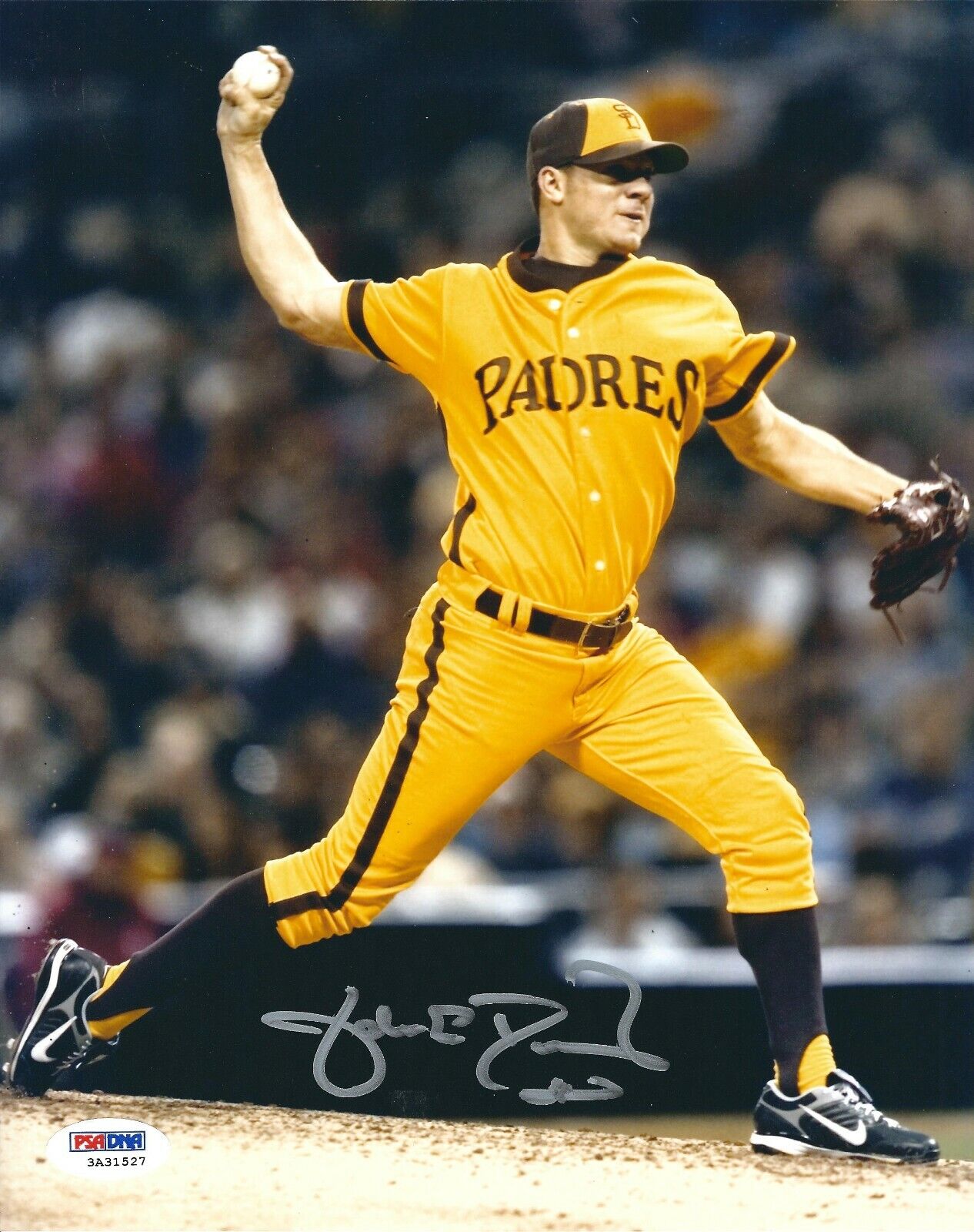 Jake Peavy Signed San Diego Padres 8x10 Photo Poster painting PSA 3A31527