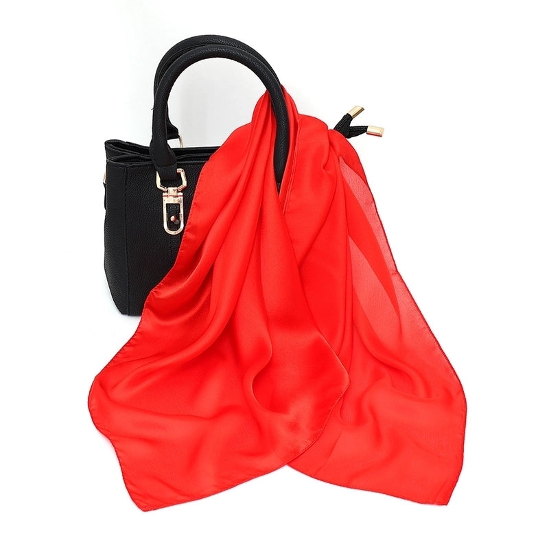 Women’s Elegant Basic Printing Polyester Printing Silk Scarf