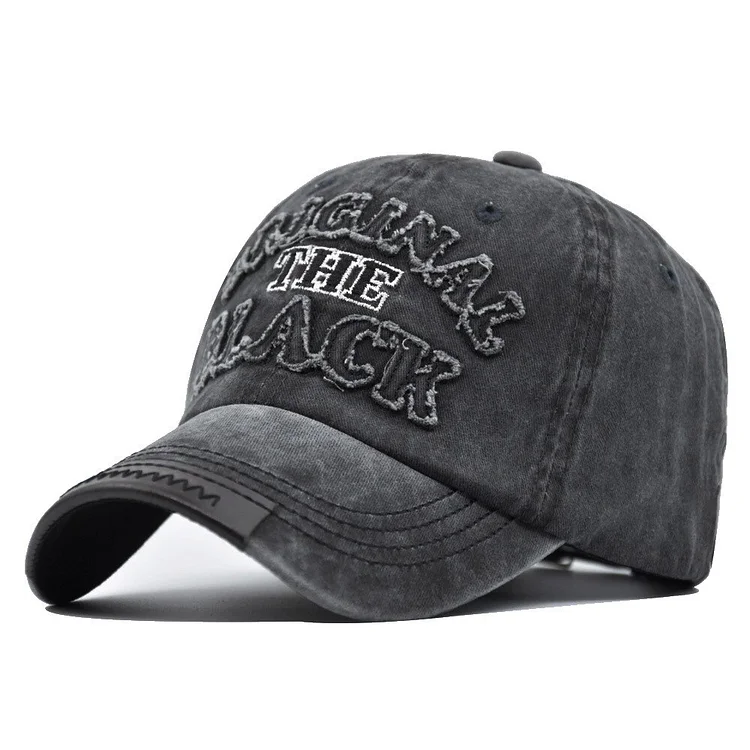 Cross-Border Supply Washed Baseball Cap 3D Embroidery Letter Baseball Cap Men And Women Original US Retro Peaked Cap