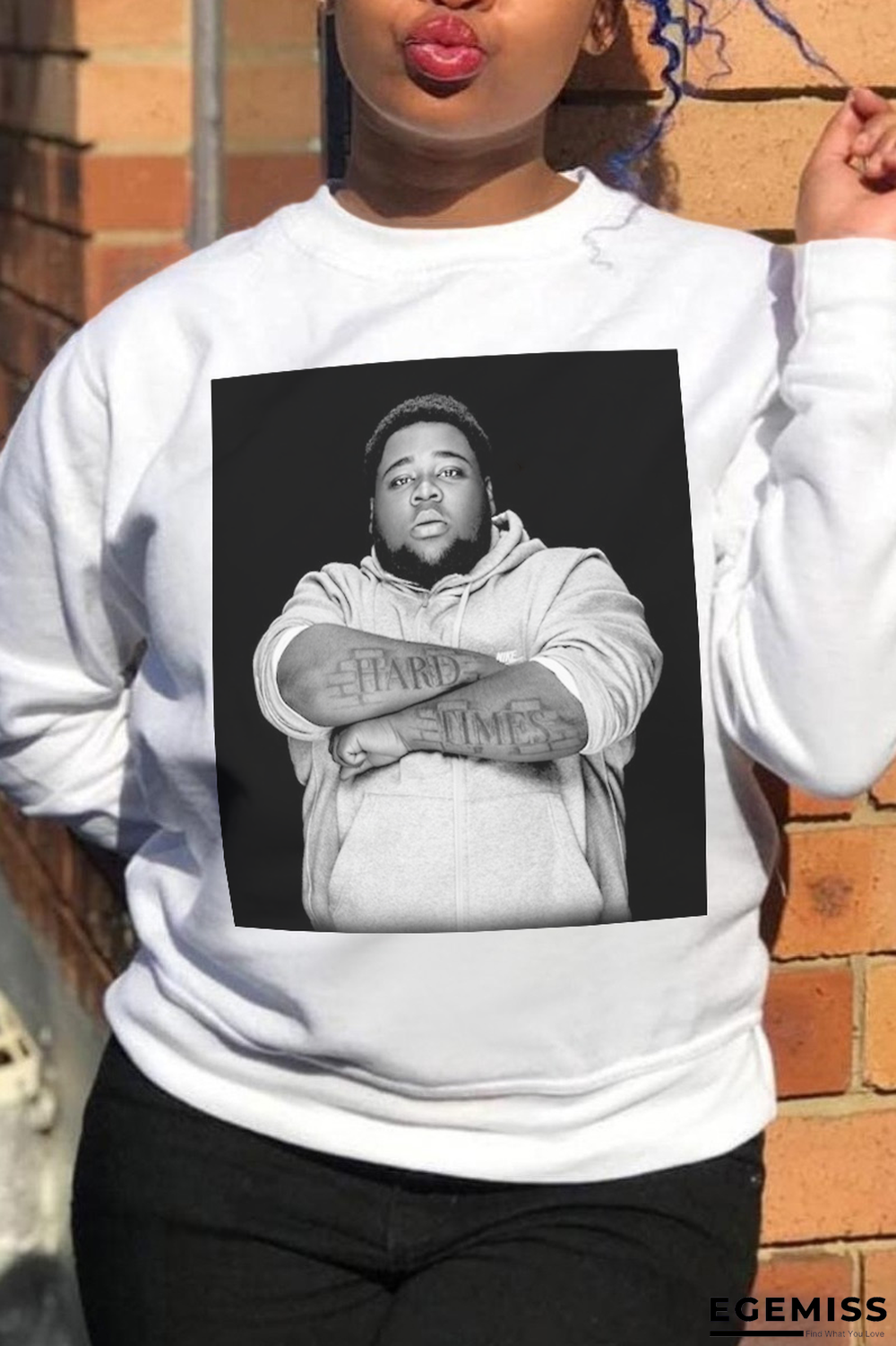 White Street Daily Print Patchwork O Neck Tops | EGEMISS