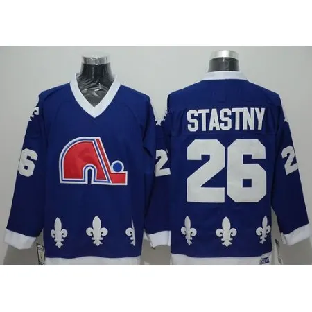 Nordiques #26 Peter Stastny Blue CCM Throwback Stitched NHL Jersey