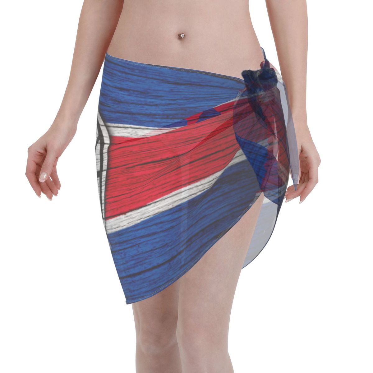 Los Angeles Clippers Hardwood Design Women's Short Beach Sarong Cover Ups
