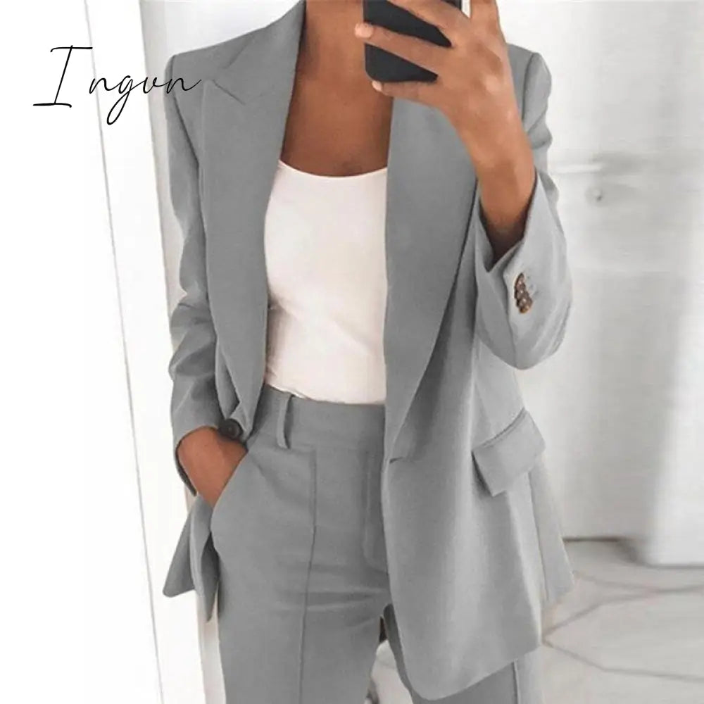 Ingvn - New Arrival Autumn Women’s Jacket Warm Fashion Overcoat Office Coat Casual Outwear