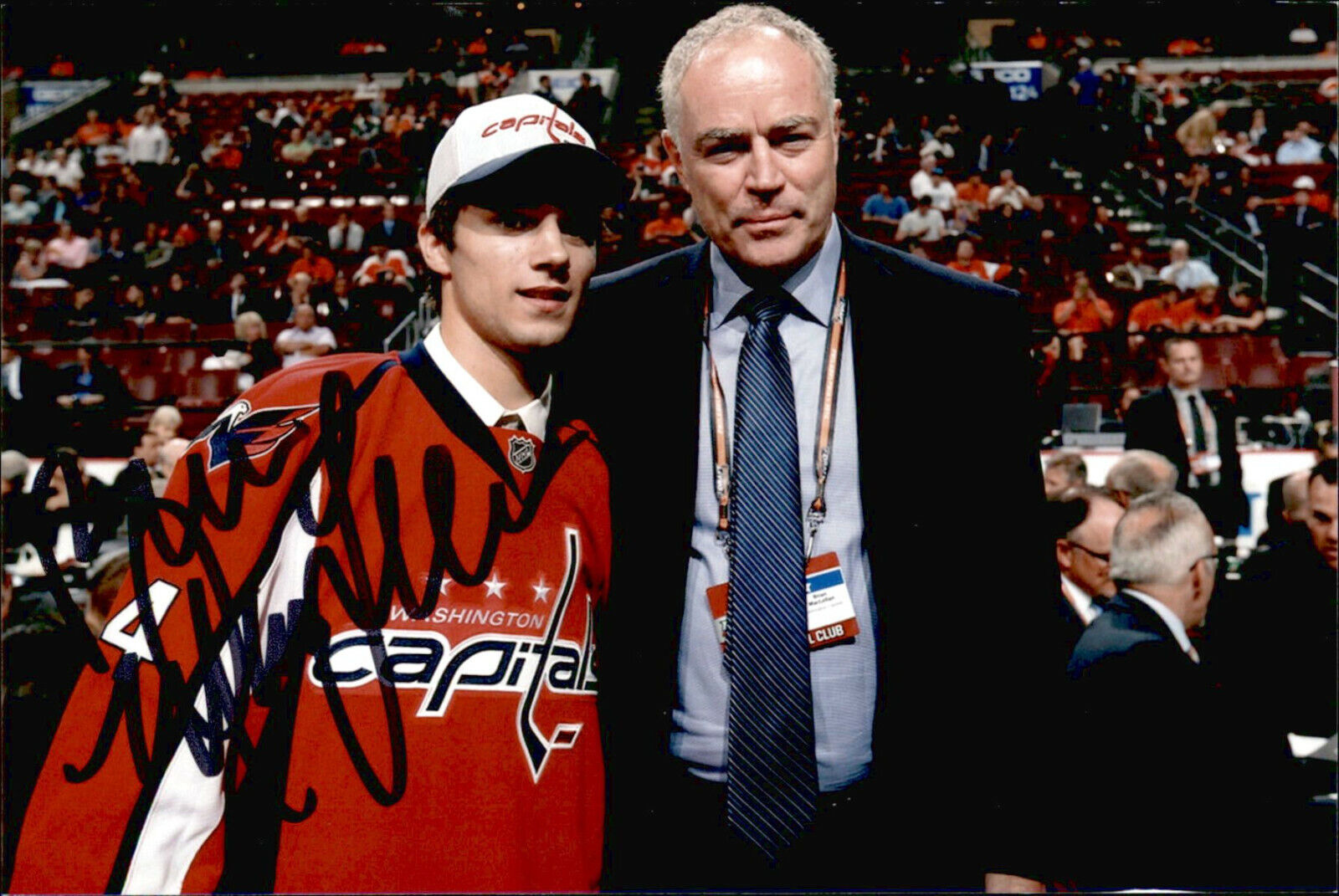 Brian MacLellan SIGNED 4x6 Photo Poster painting WASHINGTON CAPITALS GM