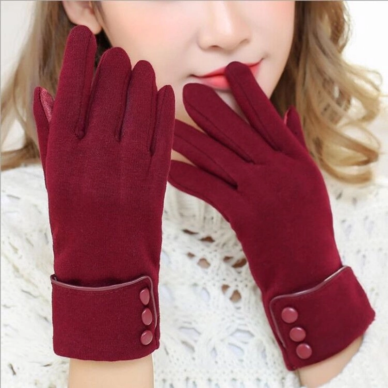 Touch Screen Gloves Women’s Outdoor Sports Cycling Driving Warm Gloves Lint-free Autumn And Winter Gloves