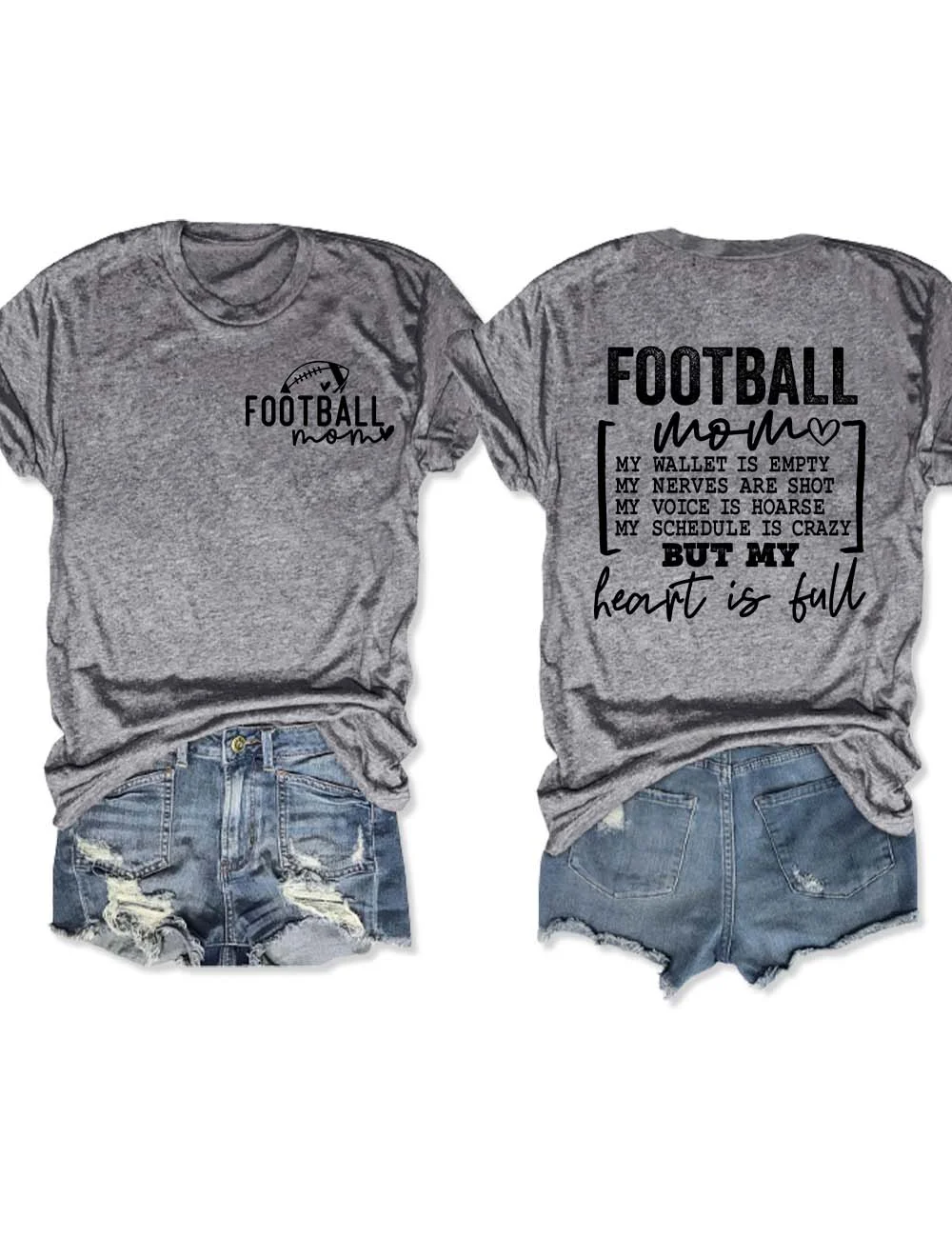 Football Mom Heart Is Full T-Shirt