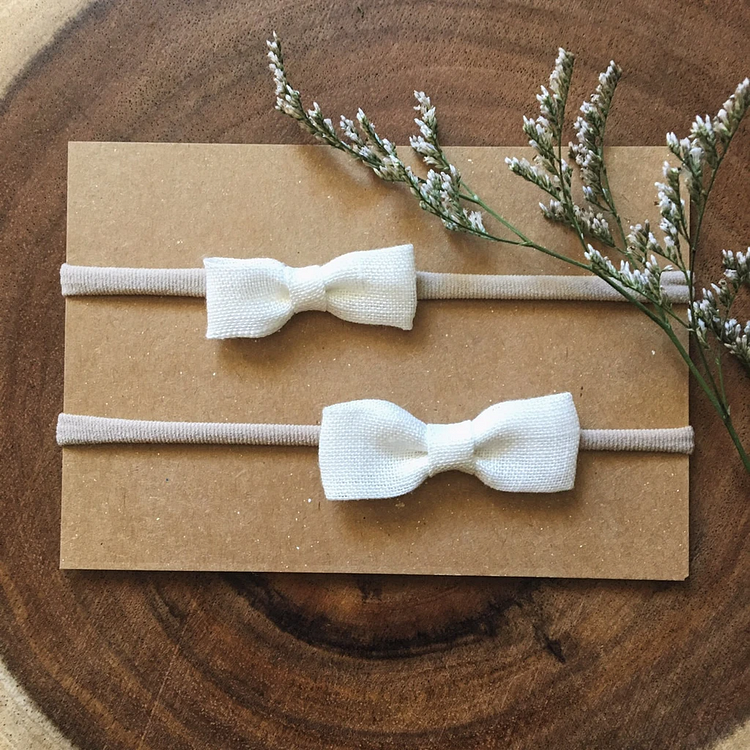  White  Bow Headband - RSDP-Rebornbabypuppen-Rebornbabypuppen.de