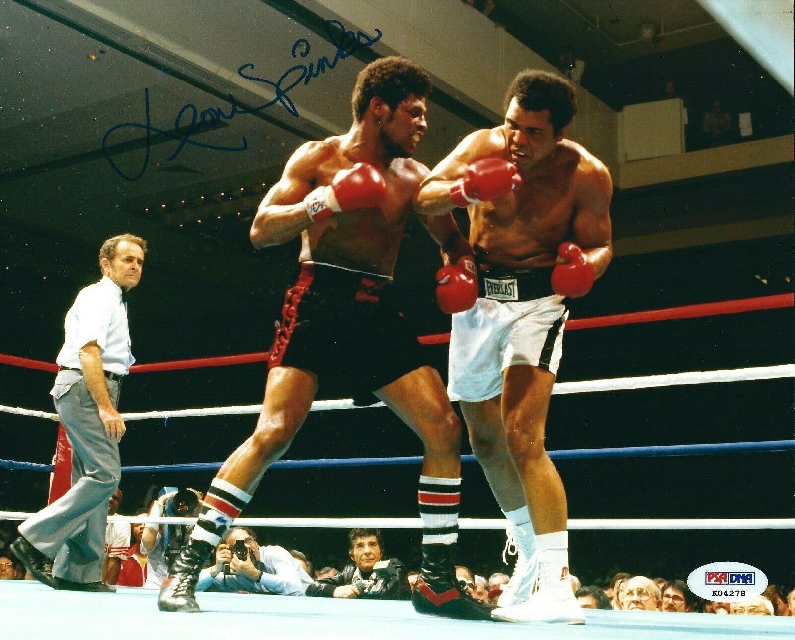 Leon Spinks Signed Boxing 8x10 Photo Poster painting *vs Muhammad Ali PSA K04278