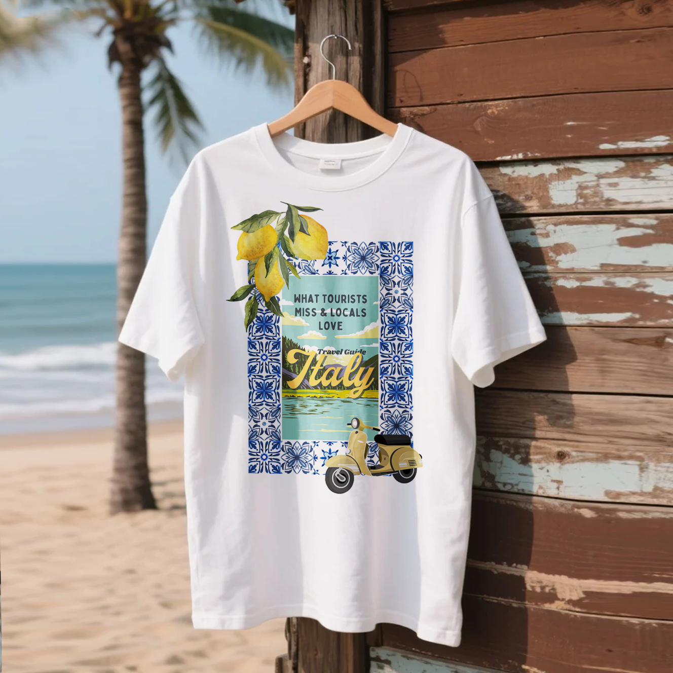 Loose And Comfortable Cotton What Tourists Miss Locals Love Printed T-shirt