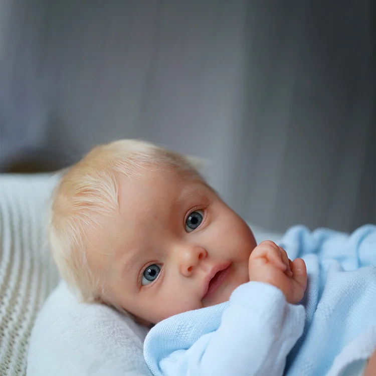 [New 2024] 17" Reborn Baby Doll Offer for Kids,Lifelike Cloth Body Boy Named Qanerty Rebornartdoll® RSAW-Rebornartdoll®
