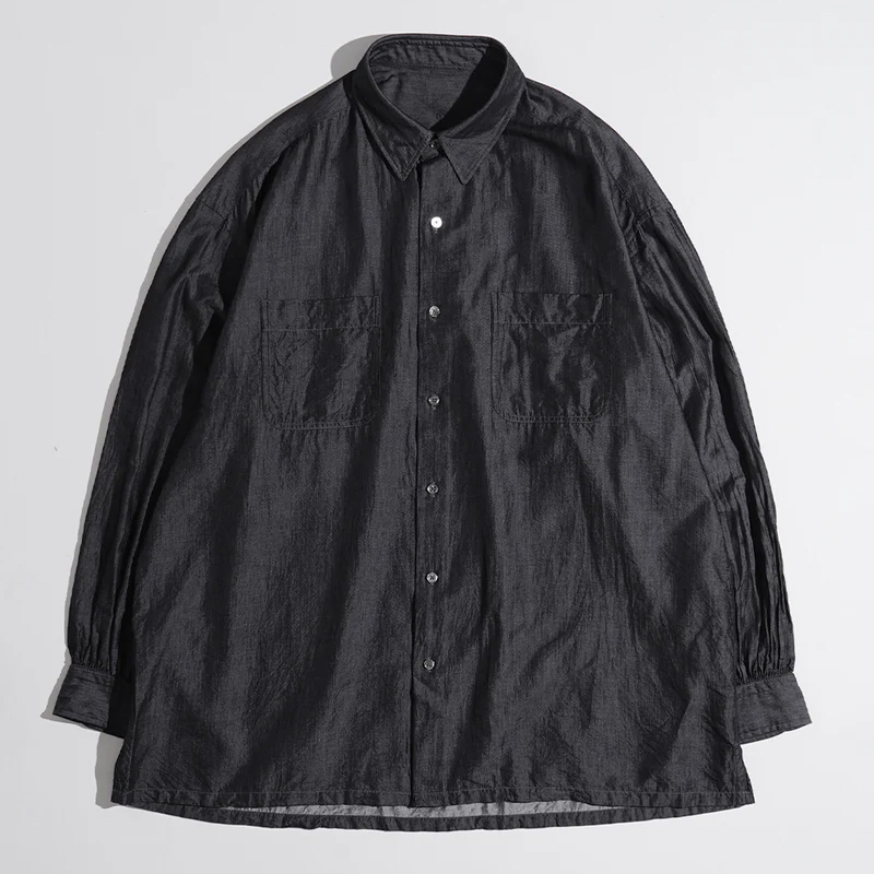 Men's Classic Washed Denim Long Sleeve Shirt