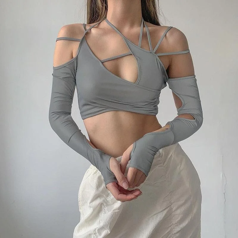 Brownm Halter Top