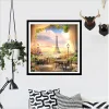 Window Scenery Eiffel Tower  | Full Round Diamond Painting Kits