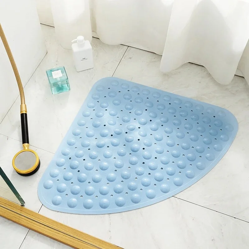 Sdrawing Odorless PVC Fan-shaped Bathroom Mat Safety Waterproof Shower Mat Older Pregnant Woman Non-slip Anti-fall Bath Mats