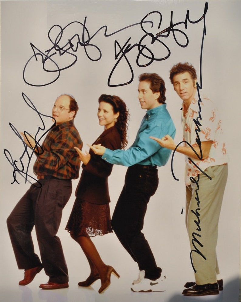 SEINFELD CAST Signed Photo Poster painting X4 Jerry Seinfeld +++ wCOA