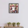 >SALE<5D DIY Full Round Drill Diamond Painting Sheep Flowers Kit Decor 30x30cm