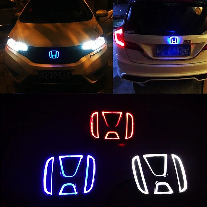 Dual Color Light Up Honda Emblem Badge Lights