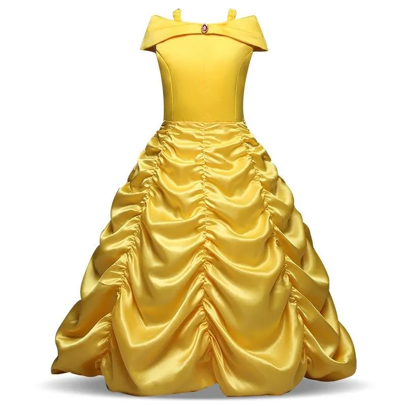 Dresses For Girls Princess Queen Cosplay Kids Costume Snowflake Henderson Party Dress Vestidos Children Girls Clothing