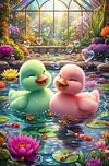 Luxury AB Velvet Diamond Painting Kit - Cute Duck