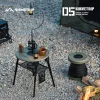 Outdoor Folding Table And Chair Integrated Tactical Small Round Table Portable Lightweight Adjustable Height Camping Table