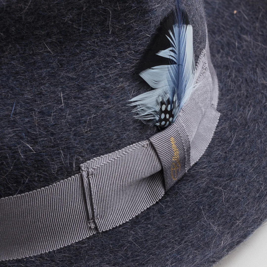 Miller Ranch Fedora -4 COLORS- Casablanca - Long Hair Fur Felt Fedora [Fast shipping and box packing]