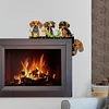 Porte teckel en bois coin signe-bricolage autocollant