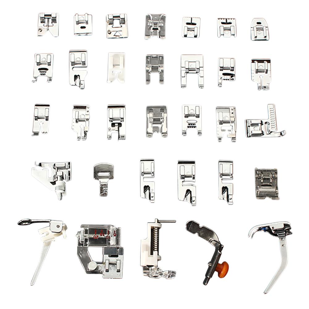 

32 PCS Domestic Sewing Machine Foot Feet Snap On For Brother Singer Set, 501 Original