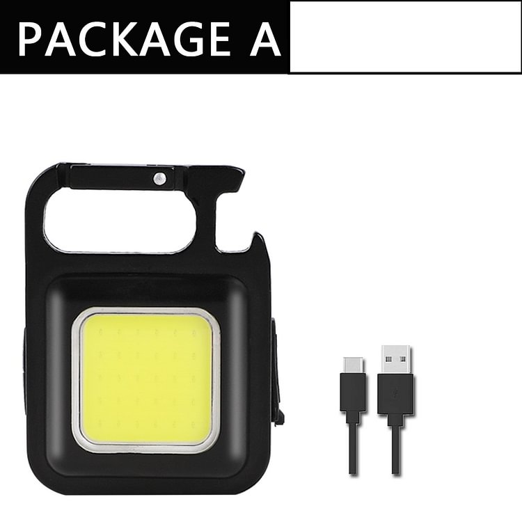 ToyTime Multifunctional Mini Glare COB Keychain Light USB Charging Emergency Lamps Strong Magnetic Repair Work Outdoor Camping Light Toy