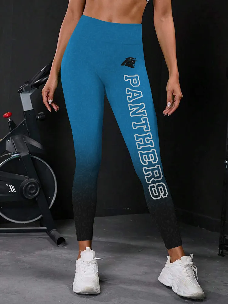 Carolina Panthers High Waist Push Up Printed Leggings