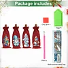 4 St&uuml;ck Schneemann-Weihnachts-DIY, 5D Diamant-Kunstmalerei, Wein-Geschenkbeutel mit Kordel, Diamant-Kunst-Weinflaschen-Kit f&uuml;r Hochzeits-Geburtstagsat