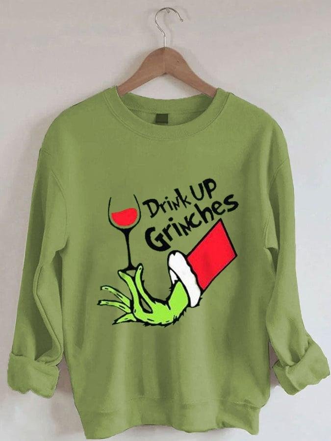 women-drink-up-grinches-print-sweatshirt