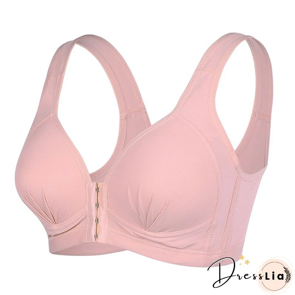 Sexy Plus Size Front Closure Sports Bra Push Up Fitness Underwear Shockproof BreathableGym Fitness Running Yoga Sports Top