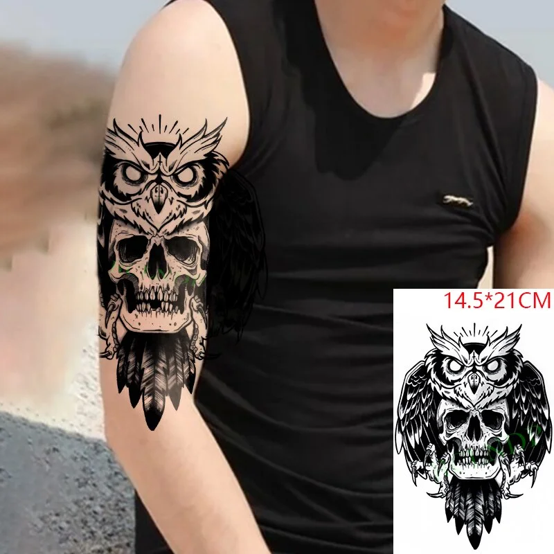 Sdrawing Temporary Tattoo Sticker Red Rose Dragon Lion Tiger Animal Tatto Stickers Flash Tatoo Fake Tattoos for Men Women