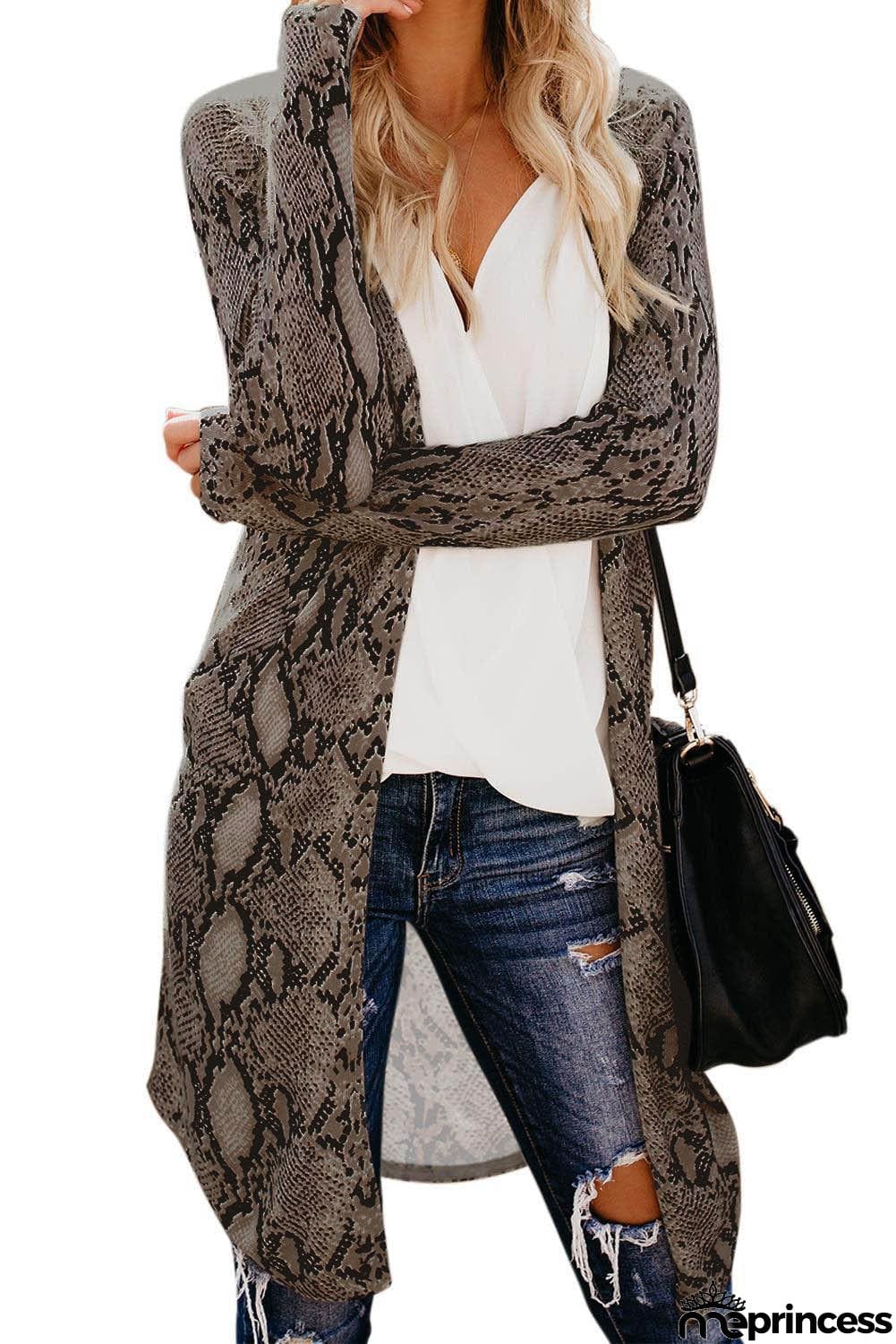 Print Long Cardigan