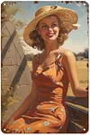 (Multi Style)Pin Up Filles - Panneaux en &eacute;tain m&eacute;tallique(20*30cm/30*40cm)